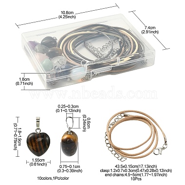 DIY Heart Necklace Making Kit(DIY-YW0007-23)-3