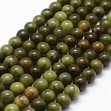 8mm DarkGreen Round Green Jade Beads