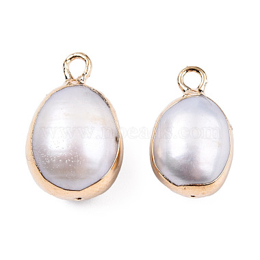 pendentifs de perle keshi perle baroque naturelle galvanoplastie(PEAR-N021-11)-3