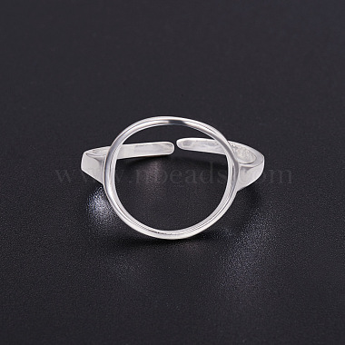 SHEGRACE Simple Design Rhodium Plated 925 Sterling Silver Finger Rings(JR305A)-3