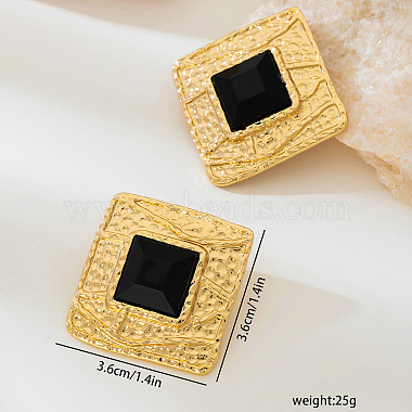 Alloy & Acrylic Stud Earrings(FS-WG485A1-01)-5