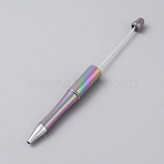 Plastic Beadable Pens, Ballpoint Pen, for DIY Pen Decoration, Gray, 150x11.5mm(AJEW-TAC0038-06A-07)