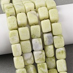 Natural Jade Beads Strands, Cuboid, 12~13x8~10x8~10mm, Hole: 1mm, about 30~31pcs/strand, 14.76''(37.5cm)~14.96''(38cm)(G-D098-D13)