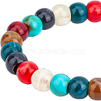200Pcs 8 Colors Imitation Gemstone Acrylic Beads, Rondelle, Mixed Color, 11.5x9.5mm, Hole: 5.5mm, 25pcs/color(OACR-BC0001-12)
