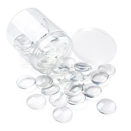 Craftdady Transparent Glass Cabochons, Half Round/Dome, Clear, 34.5~35x7.5mm, 50pcs/box(GGLA-CD0001-05)