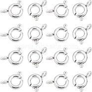 30Pcs 304 Stainless Steel Spring Ring Clasps, Manual Polishing, Necklace Design Materials, Stainless Steel Color, 5mm, Hole: 1mm(STAS-UN0028-99)