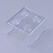 Acrylic Lipstick Display Stands, Clear, 69.5x69x40mm(X-ODIS-WH0005-04)