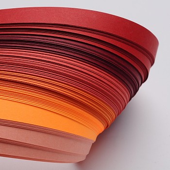 6 Colors Quilling Paper Strips, Gradual Red, 530x10mm, about 120strips/bag, 20strips/color