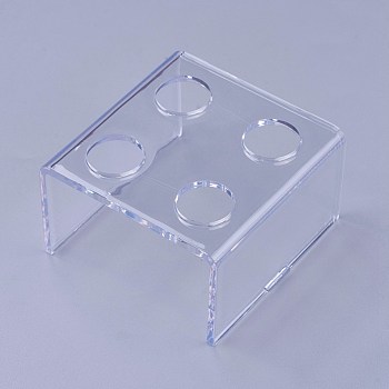 Acrylic Lipstick Display Stands, Clear, 69.5x69x40mm