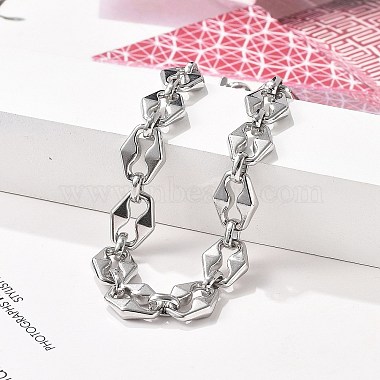 304 Stainless Steel Coffee Bean Chain Bracelets for Women Men(BJEW-F488-12P)-4