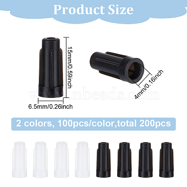 ベネクリート 200 個 2 色のプラスチック製注射器先端キャップ(AJEW-BC0003-73)-2