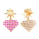 Cubic Zirconia Diamond Stud Earrings(EJEW-N011-58A)-1