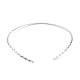 Non-Tarnish 304 Stainless Steel Rhombus Textured Wire Necklace Making(MAK-L015-02P)-2