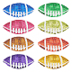 8Pcs 8 Colors PET Paillette Embroidered Cloth Sew on Patches(PATC-FG0001-89)-1