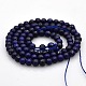 lapis lazuli naturels teints perles rondes brins(G-N0120-01-4mm)-2