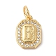 Real 18K Gold Plated Brass Micro Pave Clear Cubic Zirconia Pendants(KK-L216-002G-B)-1