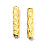 304 Stainless Steel Tube Beads, Column, Real 18K Gold Plated, 10x2mm, Hole: 0.8mm(STAS-G310-37A-G)
