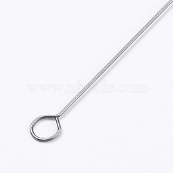Iron Beading Needle, with Hook and Hole, For Buddha 3-Hole Guru Beads, Bead Threader, Platinum, 17.2x0.08cm, Hole: 3.5mm(IFIN-P036-02B)