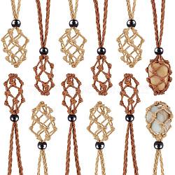 Braided Waxed Cotton Thread Cords Macrame Pouch Necklace Making, Adjustable Glass Beads Interchangeable Stone Necklace, Mixed Color, 30 inch(76cm), 2 colors, 6pcs/color, 12pcs/set(AJEW-SW00018)