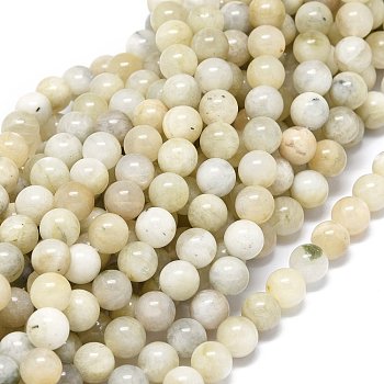 Natural Rainbow Moonstone Beads Strands, Round, 8~8.5mm, Hole: 1mm, about 46~49pcs/strand, 15.55 inch(39.5cm)