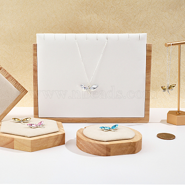 Imitation Leather Cover Wooden Slant Back Necklace Organizer Display Trays(NDIS-WH0017-02B)-5