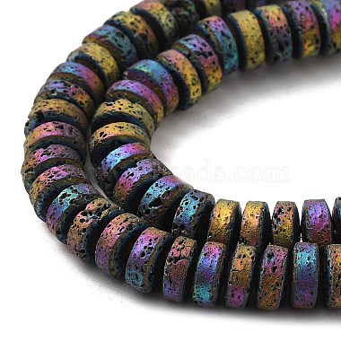 Electroplated Natural Lava Rock Beads Strands(G-Q1009-F01-01E)-3