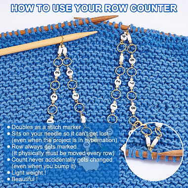 Acrylic Beaded Knitting Row Counter Chains(HJEW-AB00378)-5