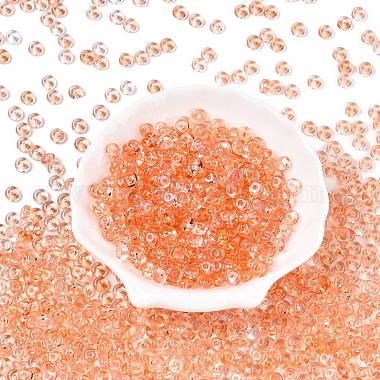 Light Salmon Donut Glass Beads