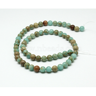 Round Synthetic Aqua Terra Jasper Beads Strands(G-N0160-04-4mm)-5