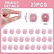 20Pcs Pink Cube Letter Silicone Beads 12x12x12mm Square Dice Alphabet Beads with 2mm Hole Spacer Loose Letter Beads for Bracelet Necklace Jewelry Making(JX435T)-2