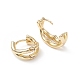 Rack Plating Brass Criss Cross Hoop Earrings for Women(EJEW-B014-15G)-2
