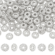 100Pcs Alloy Spacer Beads, Cadmium Free & Lead Free, Flower Disc, Platinum, 8x2.5mm, Hole: 2mm(FIND-BC0005-59)