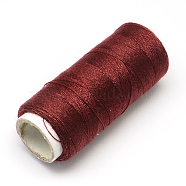 402 Polyester Sewing Thread Cords for Cloth or DIY Craft, Brown, 0.1mm, about 120m/roll, 10rolls/bag(OCOR-R027-02)