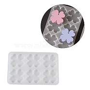 DIY Keychain Pendant Silicone Molds, for UV Resin, Epoxy Resin Craft Making, Clover, 140x95x6mm, Inner Diameter: 38x41mm(DIY-Q037-17A)