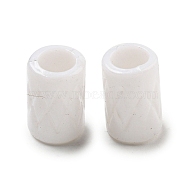 Opaque Acrylic European Beads, Large Hole Beads, Column, White, 11.5x7.5mm, Hole: 5mm, about 1610pcs/500g(SACR-L007-002A)