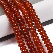 Natural Carnelian Beads Strands, Dyed & Heated, Rondelle, 8~8.5x4mm, Hole: 1.2mm, about 89~90pcs/strand, 15.16~15.35''(38.5~39cm)(G-NH0030-01)