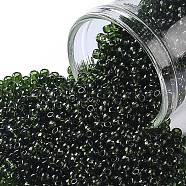 TOHO Round Seed Beads, Japanese Seed Beads, (940) Transparent Olivine, 11/0, 2.2mm, Hole: 0.8mm, about 1110pcs/10g(X-SEED-TR11-0940)