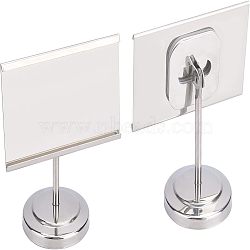 430 Stainless Steel Business Card Holder, Table Name Card Holder, Stainless Steel Color, 90x101mm(ODIS-WH0030-02)