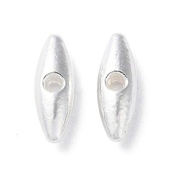 Alloy Beads, Long-Lasting Plated, Horse Eye, Silver, 13x4.5x3.5mm, Hole: 1.3mm