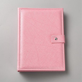 Imitation Leather Earrings Storage Display Organizer Album, Pink, 18.5x13.7x4.3cm