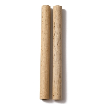 Unfinished Beech Wood Rods, Craft Stick, Hollow, Column, Tan, 15x1.5cm, Hole: 8mm