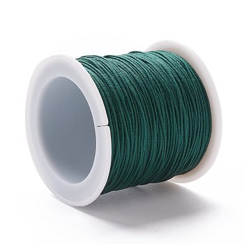Braided Nylon Thread, DIY Material for Jewelry Making, Teal, 0.8mm, 100yards/roll