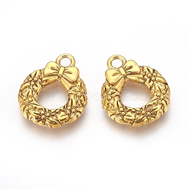 Antique Golden Donut Alloy Pendants