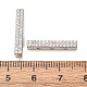 Brass Micro Pave Clear Cubic Zirconia Rectangle Spacer Bars(CU-H003-02P)-2
