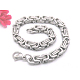 201 Stainless Steel Byzantine Chain Bracelets for Mens(BJEW-V0345-03)-1