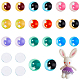 36Pcs 18 Style Star Two Tone Wiggle Googly Eyes Cabochons DIY Scrapbooking Crafts Toy Accessories(GLAA-FH0001-57)-1