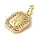 Real 18K Gold Plated Brass Micro Pave Clear Cubic Zirconia Pendants(KK-L216-002G-K)-2