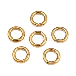 304 Stainless Steel Open Jump Rings, Ion Plating(IP), Golden, 6x1.2mm, Inner Diameter: 3.8mm, 17 Gauge(SA-CBAF81C-01J-G)