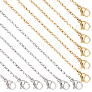 20Pcs 2 Style 304 Stainless Steel Cable Chain Necklaces Set for Men Women, Golden & Stainless Steel Color, 19.5~20.5 inch(50~52cm), 10Pcs/style(NJEW-NB0001-04)