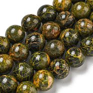 Natural Bumblebee Jasper Beads Strands, Round, 10mm, Hole: 0.8mm, about 37~38pcs/strand, 14.96''~15.43''(38~39.2cm)(G-P544-A03-03)